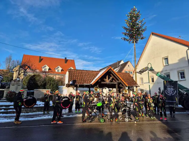 Auftritt beim Narrenbaumstellen in Göttelfingen 2026