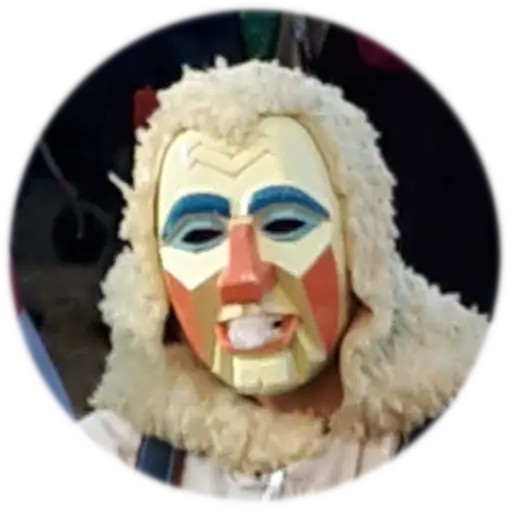 Nahaufnahme einer Salzschlecker-Maske