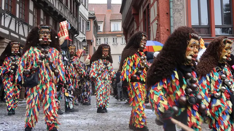 Drotzer mit Trommlern beim Umzug