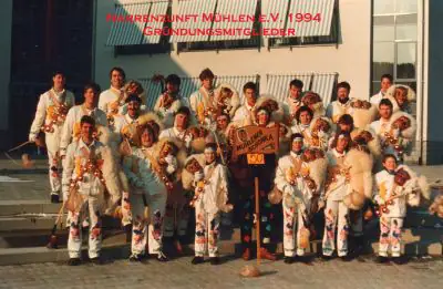 Gründungsmitglieder der Narrenzunft Mühlen 1994