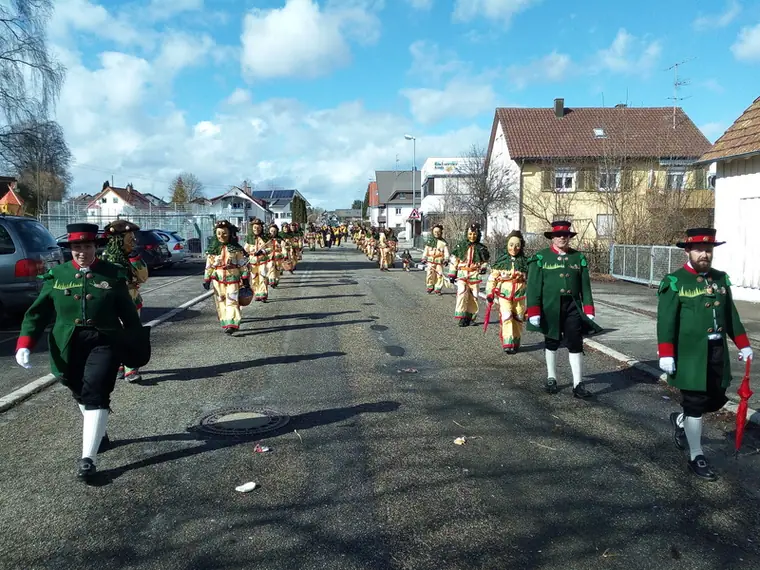 Narrenrat und Schnecken beim Fasnetsmontagsumzug 2019
