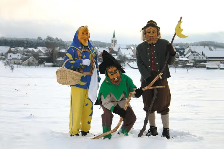 Mofänger, Stoagwald-Male und Bauer im Schnee