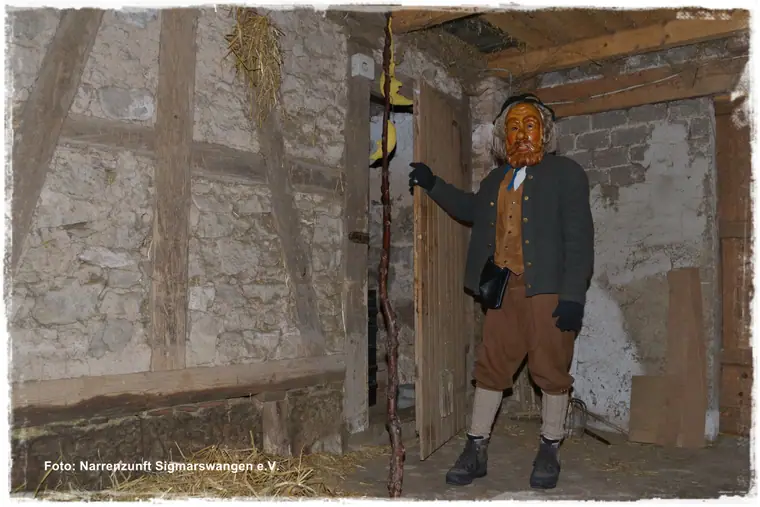 Der Bauer als Einzelfigur im Stall